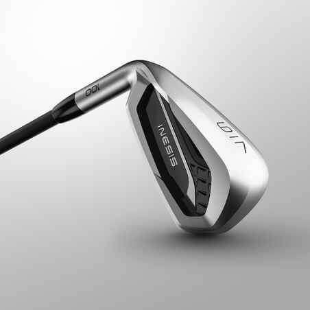 ADULT INDIVIDUAL GOLF IRON 100 LEFT HANDED SIZE 1 GRAPHITE - INESIS 100