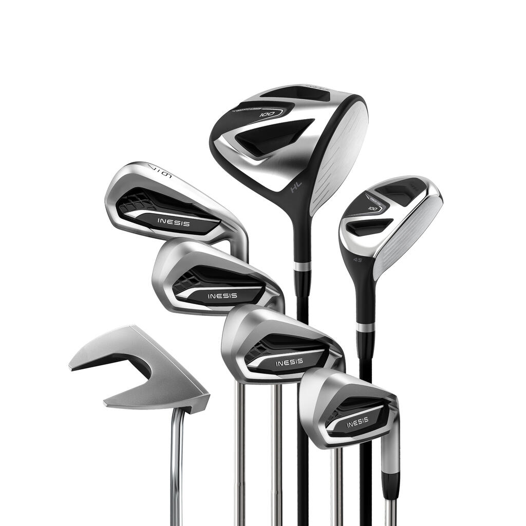 KOMPLET ŠTAPOVA ZA GOLF 100 RIGHTY OD ČELIKA ZA ODRASLE VELIČINE 2 - 7 KOMADA