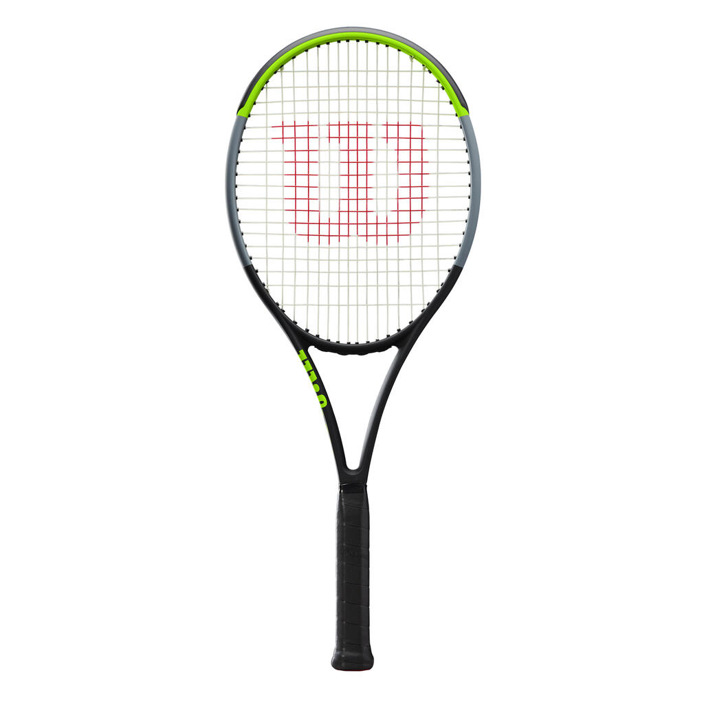 Adult Tennis Racket Blade 100L V7.0 - Black/Green UNSTRUNG