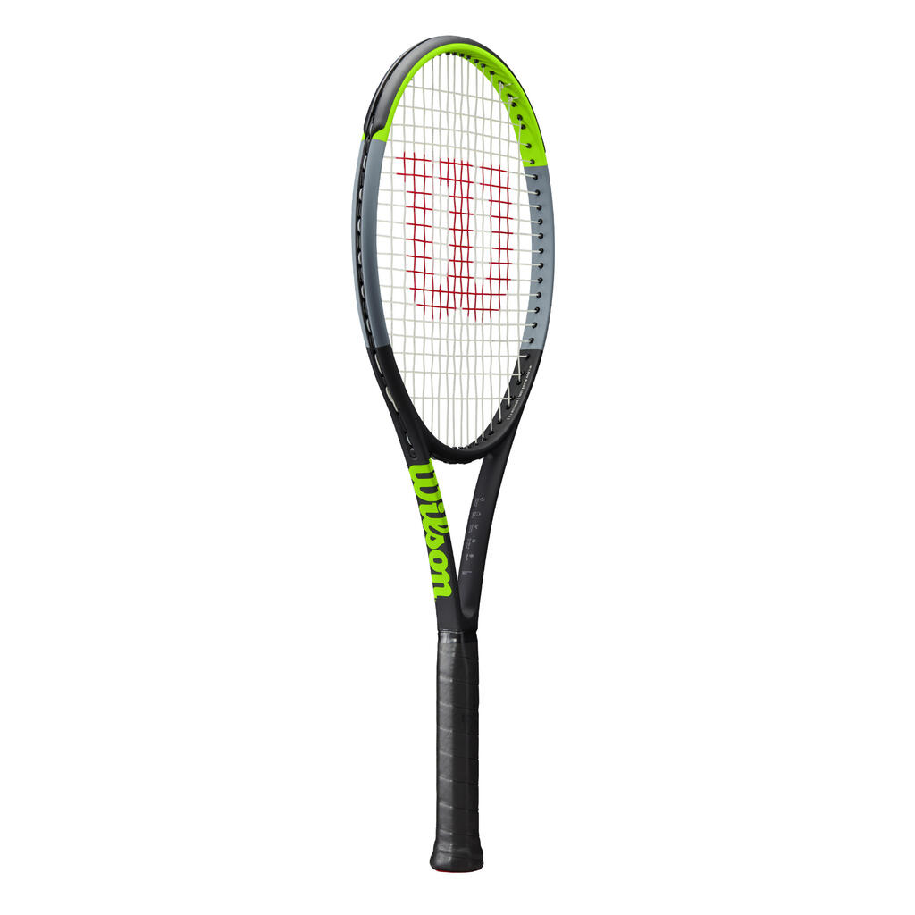 Adult Tennis Racket Blade 100L V7.0 - Black/Green UNSTRUNG