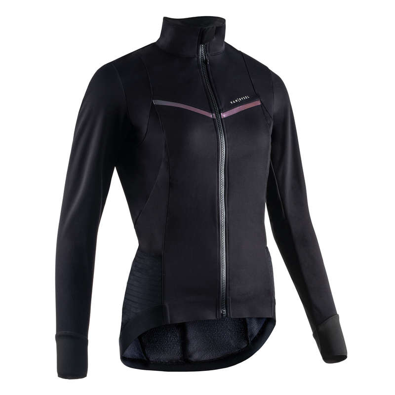 WOMEN COLD WEATHER ROAD APPAREL Clothing - Women's Sportive Jacket Black VAN RYSEL - By Sport
