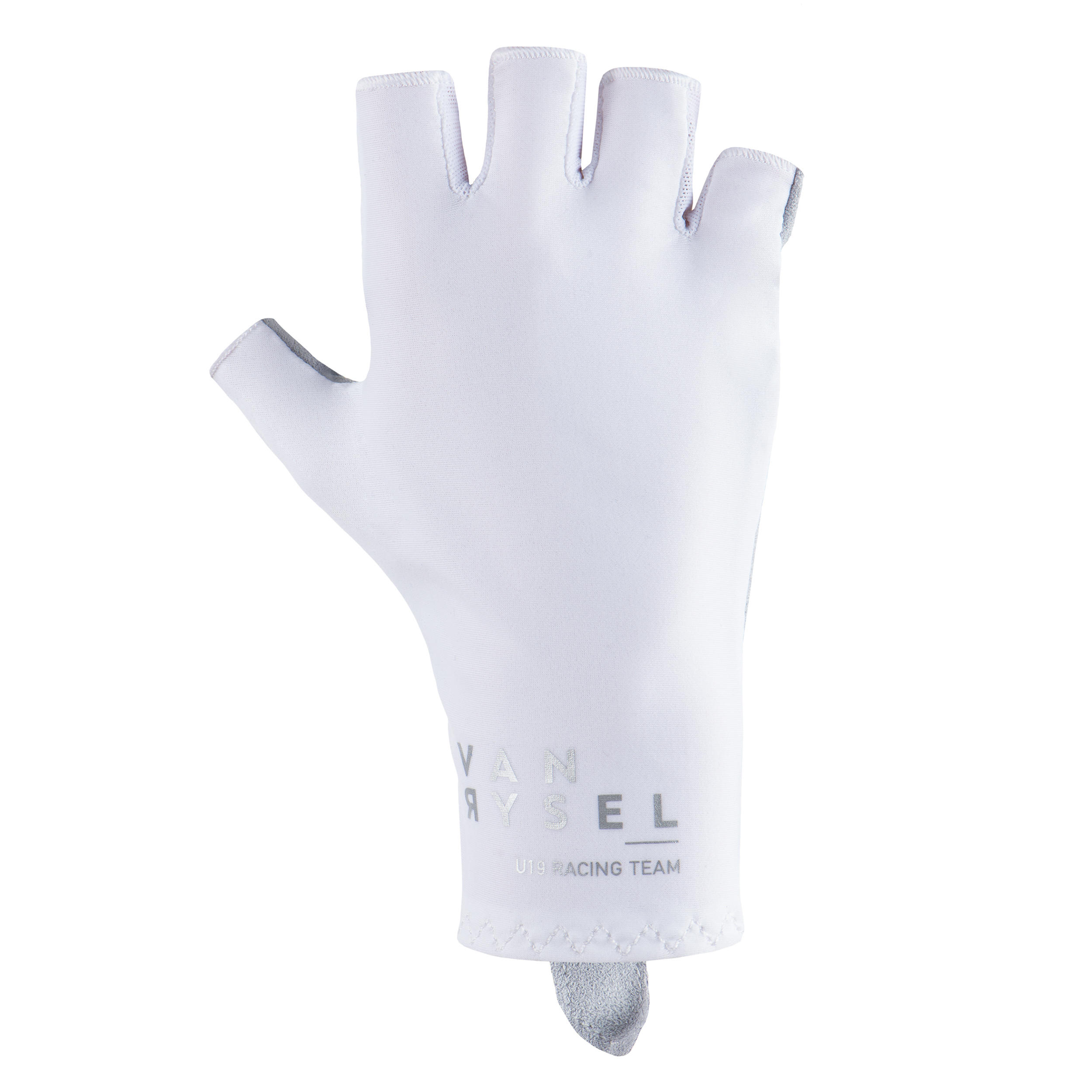 white cycling mitts