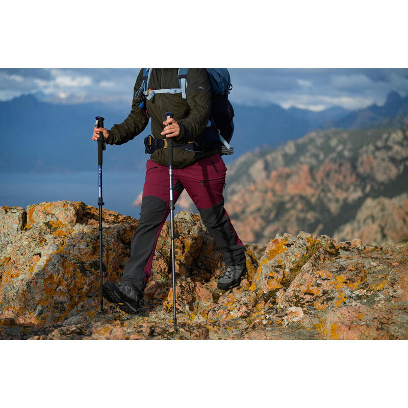 Casaco corta-vento softshell quente de Trekking Caqui - MT900 - Mulher