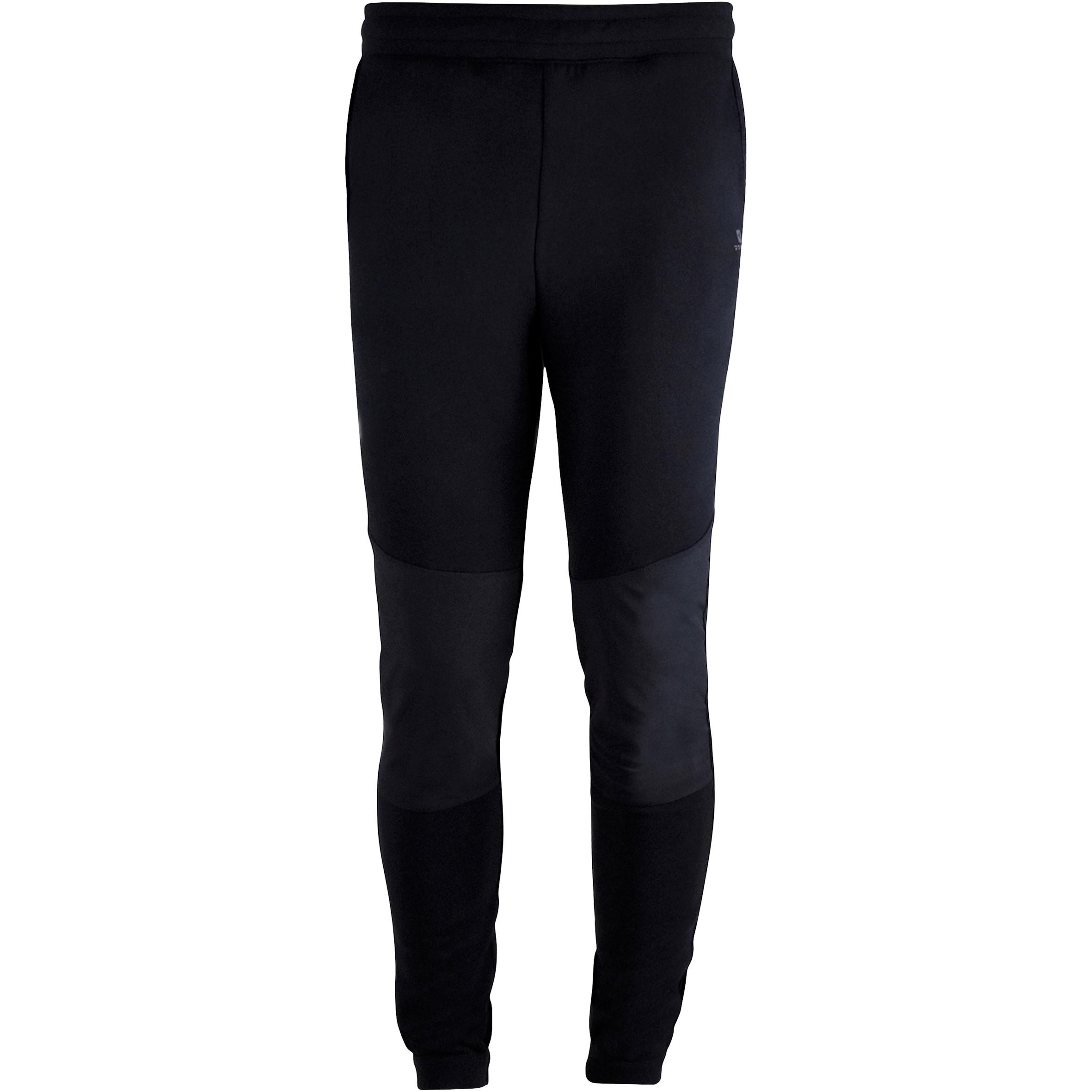 500 Boys' Gym Breathable Durable Warm Slim-Fit Cotton Bottoms - Black 3/7