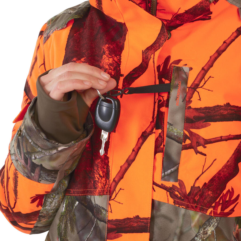 Women's 3-in-1 Warm Waterproof Jacket - Fluo Camo