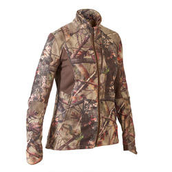 VESTE CHASSE FEMME 500 SILENCIEUSE CHAUDE RESPIRANTE CAMOUFLAGE
