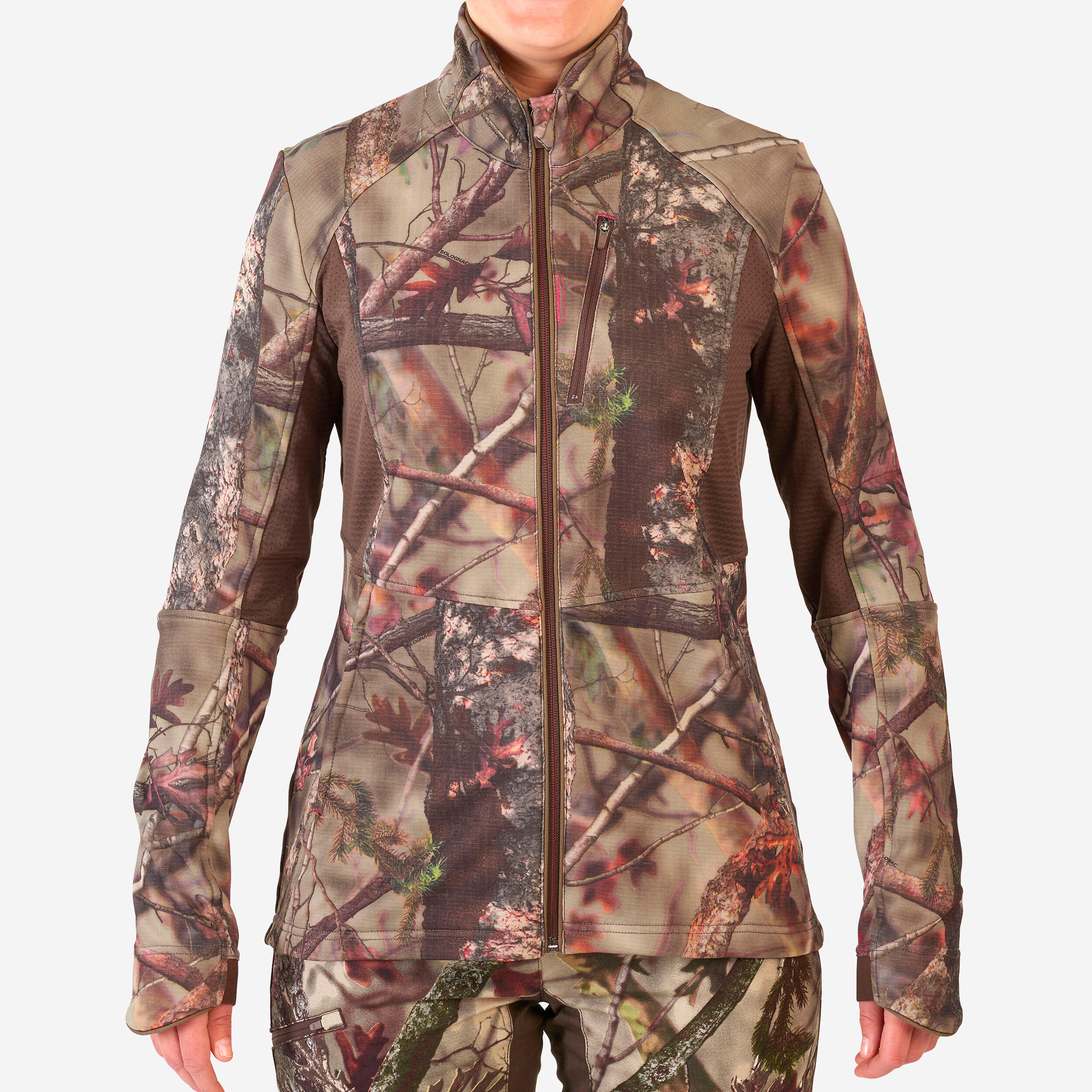 Solognac - Veste Femme Chasse Silencieuse Respirante Camouflage 500 - Veste - Chasse Et Tir Sportif - Marron-vert - 38 S - Decathlon