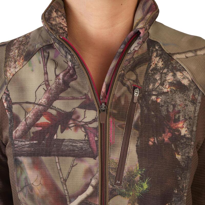 Jagdjacke Damen 500 leise, camouflage