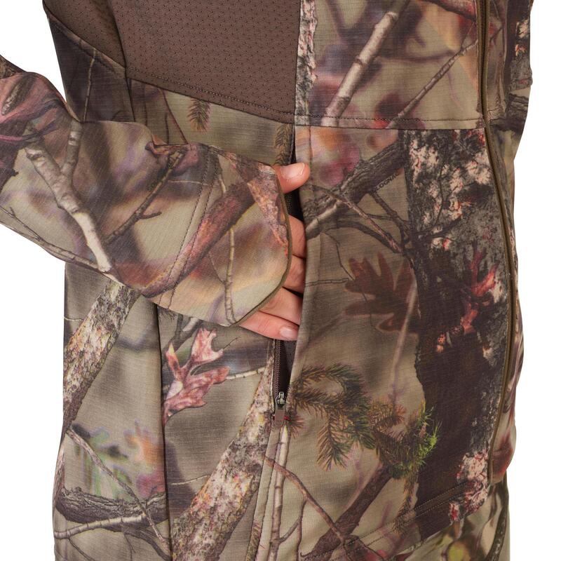 VESTE FEMME CHASSE SILENCIEUSE RESPIRANTE CAMOUFLAGE 500