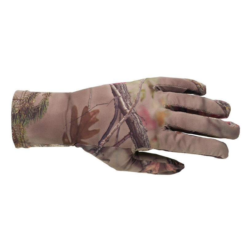 Gants de chasse polyester respirants femme - 500 camouflage
