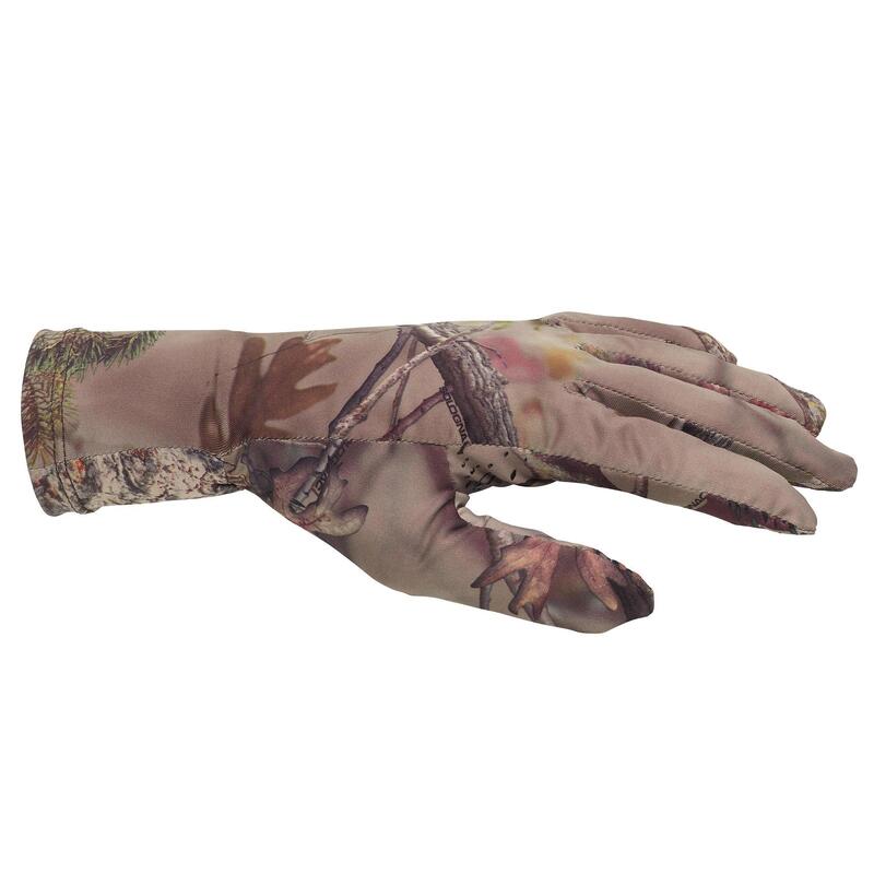 Jagdhandschuhe Damen 500 leicht atmungsaktiv camouflage