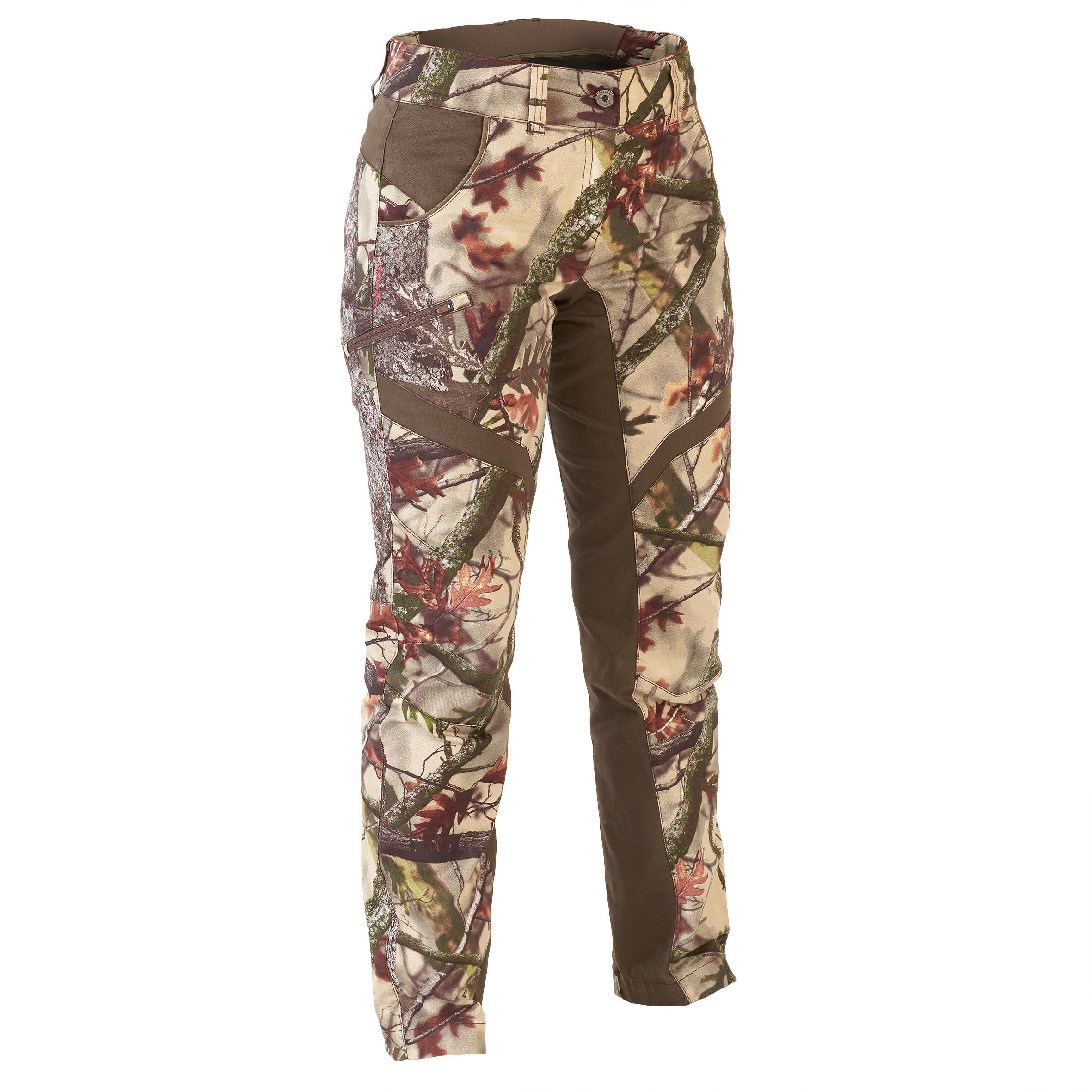 Pantalon Caza Solognac 500 Mujer Camuflaje Marron Impermeable Transpirable  Silen SOLOGNAC | Decathlon