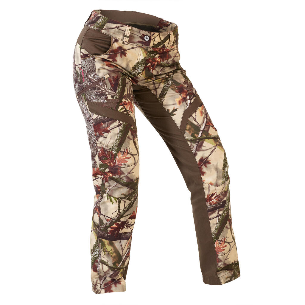 500 Women's Silent Breathable Hunting Trousers - Camo