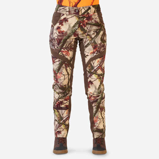 
      Jagdhose 500 Damen geräuscharm atmungsaktiv Camouflage
  