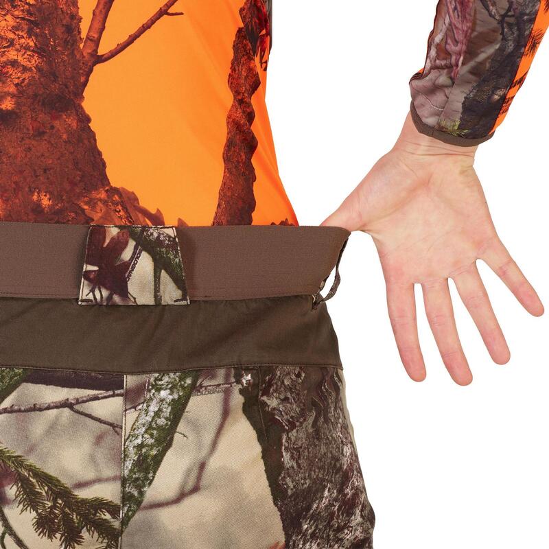 Geluidloze ademende camouflagebroek voor de jacht dames 500