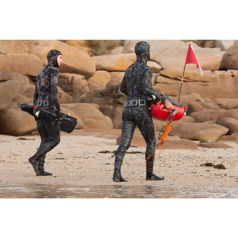 Pantalon Chasse sous-marine Homme néoprène 5mm - SPF 540 camouflage marron