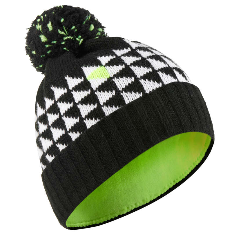JUNIOR SKI AND SNOWBOARD HEADWEAR - JR GRAND NORD HAT BLACK WEDZE