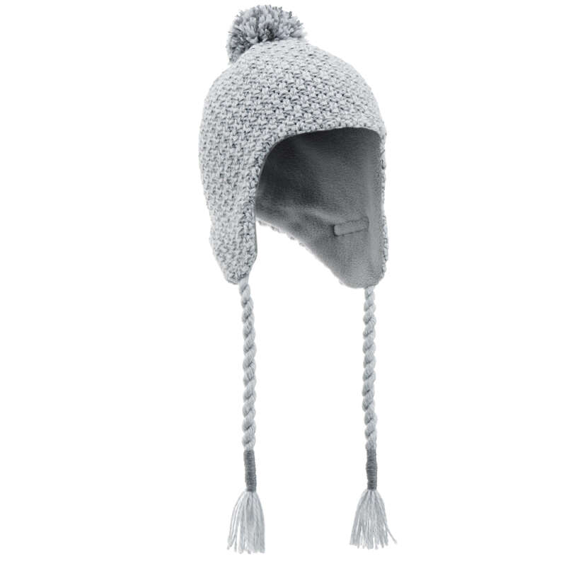 JUNIOR SKI AND SNOWBOARD HEADWEAR Skiing - JR TIMELESS PERUVIAN - GREY WEDZE - Ski Wear