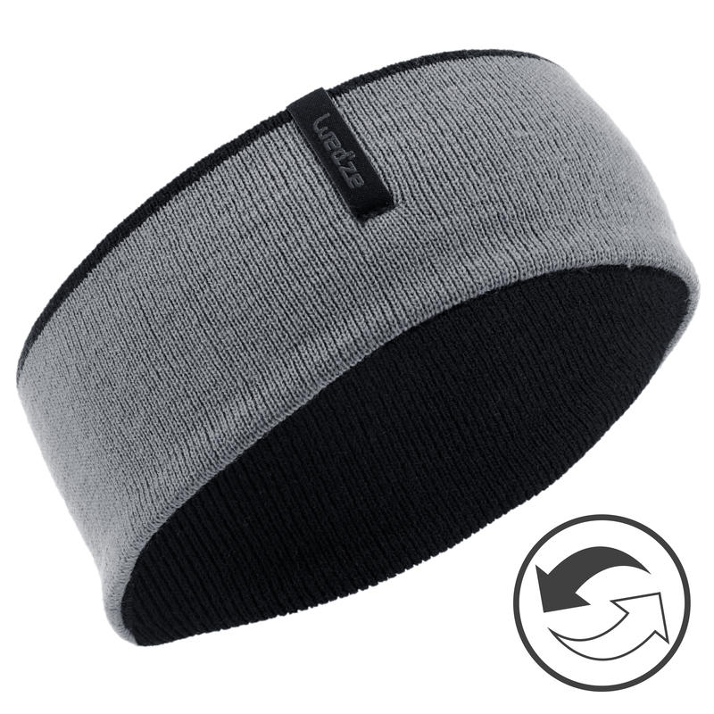CHILDREN'S REVERSE SKIING HEADBAND - BLACK GREY CHILDREN'S REVERSE SKIING HEADBAND - BLACK GREY