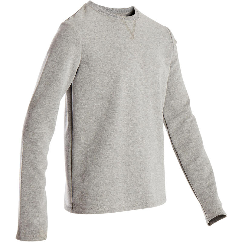 Sweat 100 garçon GYM ENFANT gris clair