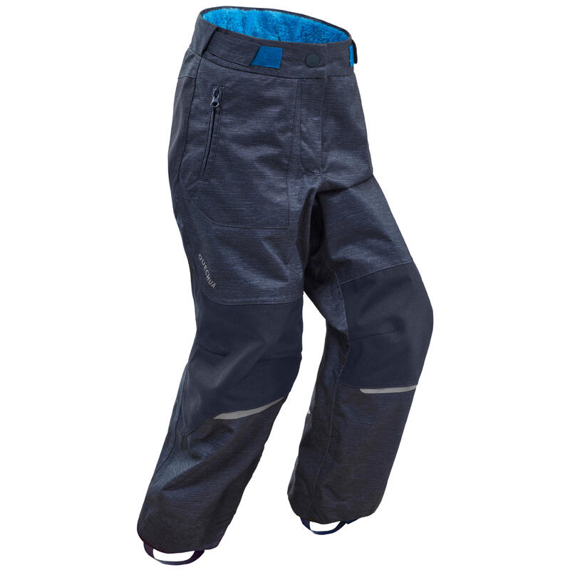 Pantalon Iarnă Impermeabil Călduros Drumeție pe zăpadă SH500 U-WARM Bleumarin Băieți 2-6 ani