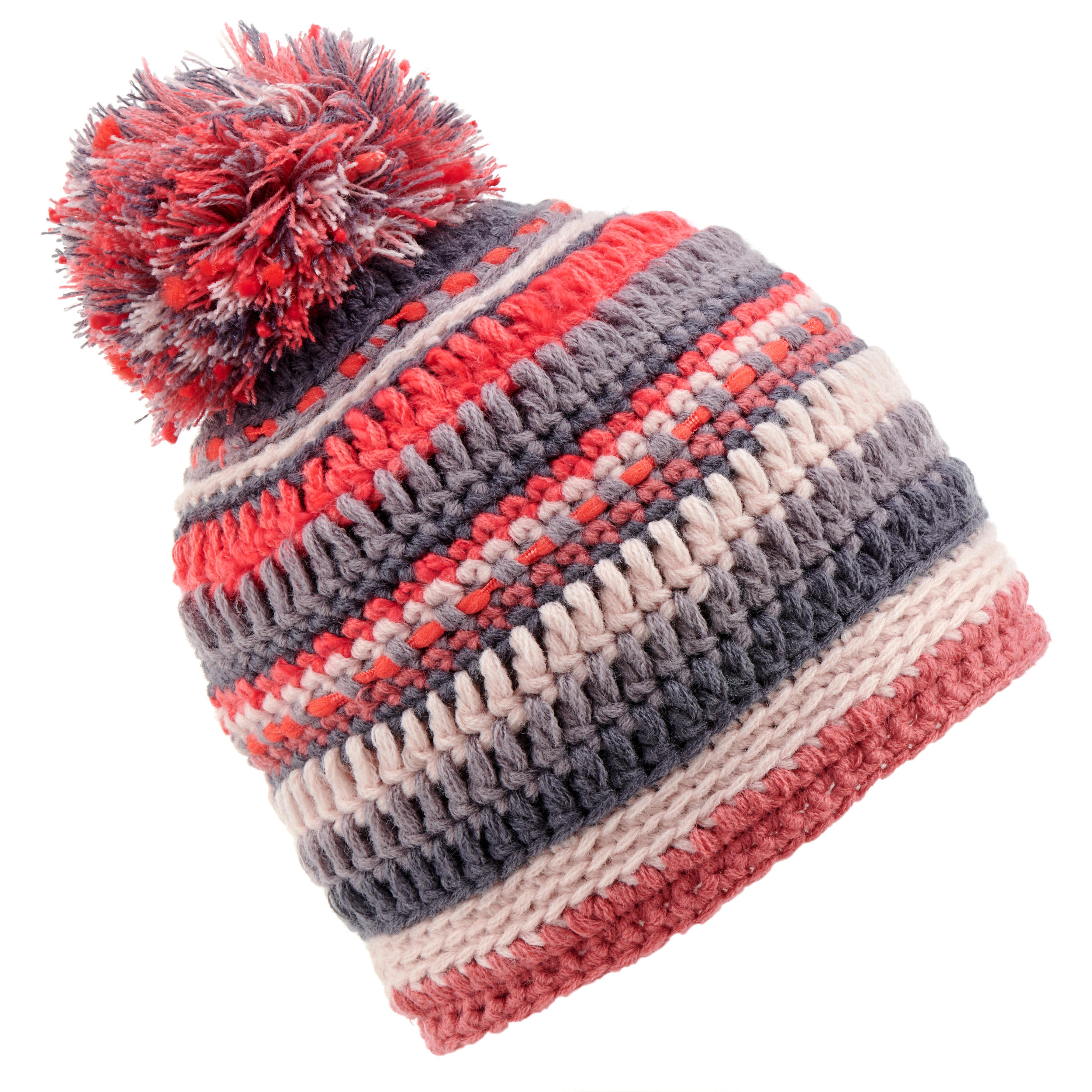 KIDS’ SKI HAT - MIXYARN - VIOLET PINK 2/7