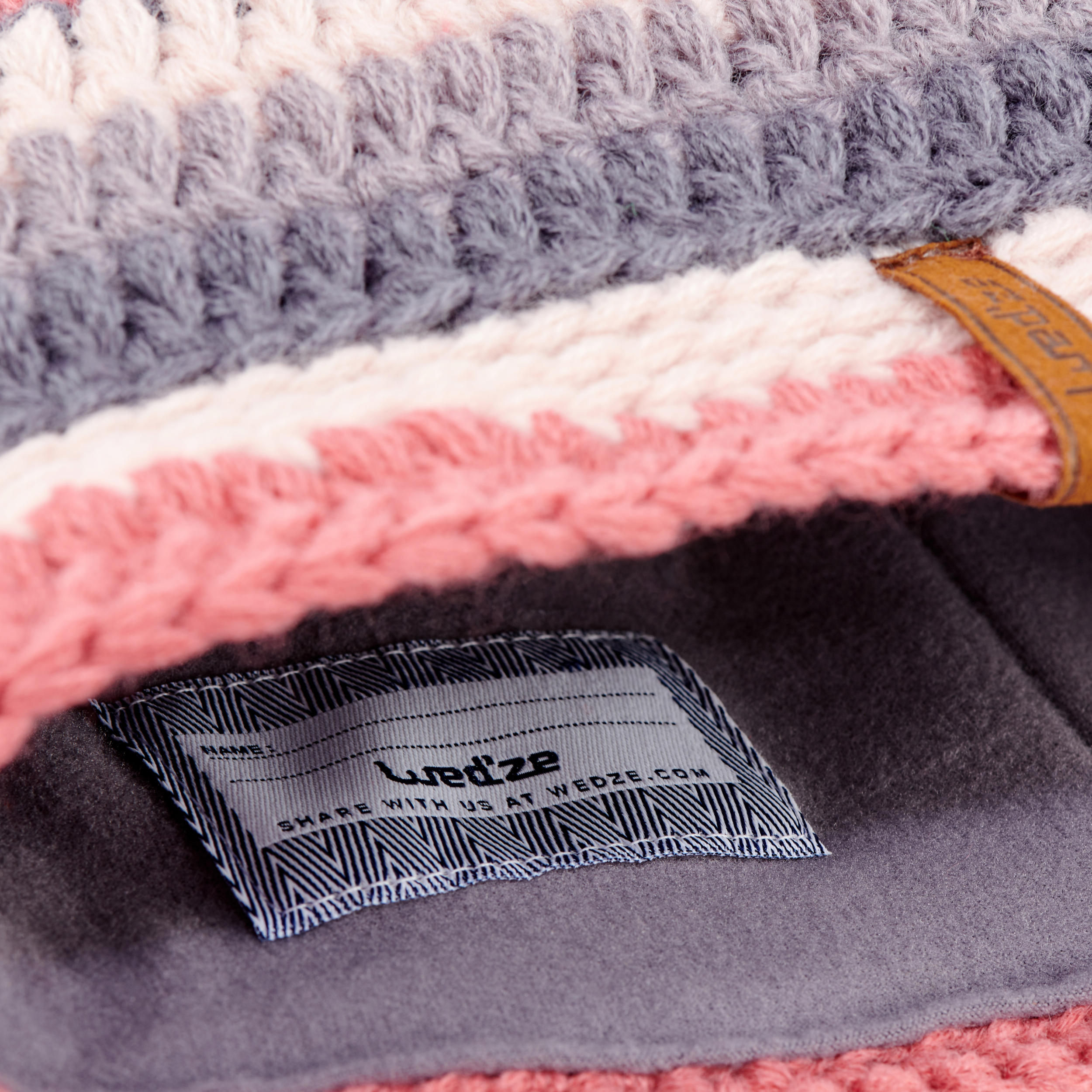 KIDS’ SKI HAT - MIXYARN - VIOLET PINK 7/7