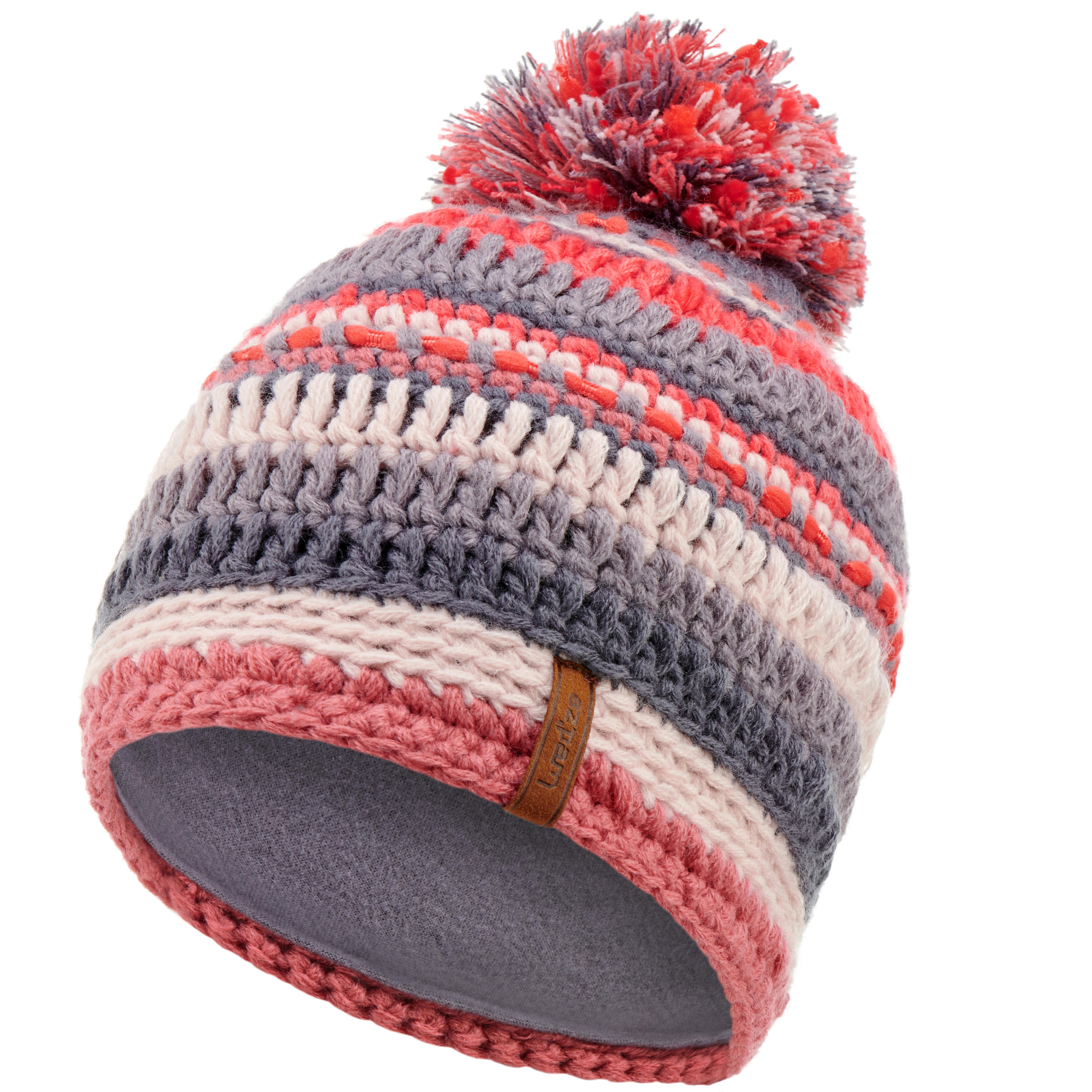 KIDS’ SKI HAT - MIXYARN - VIOLET PINK 4/7