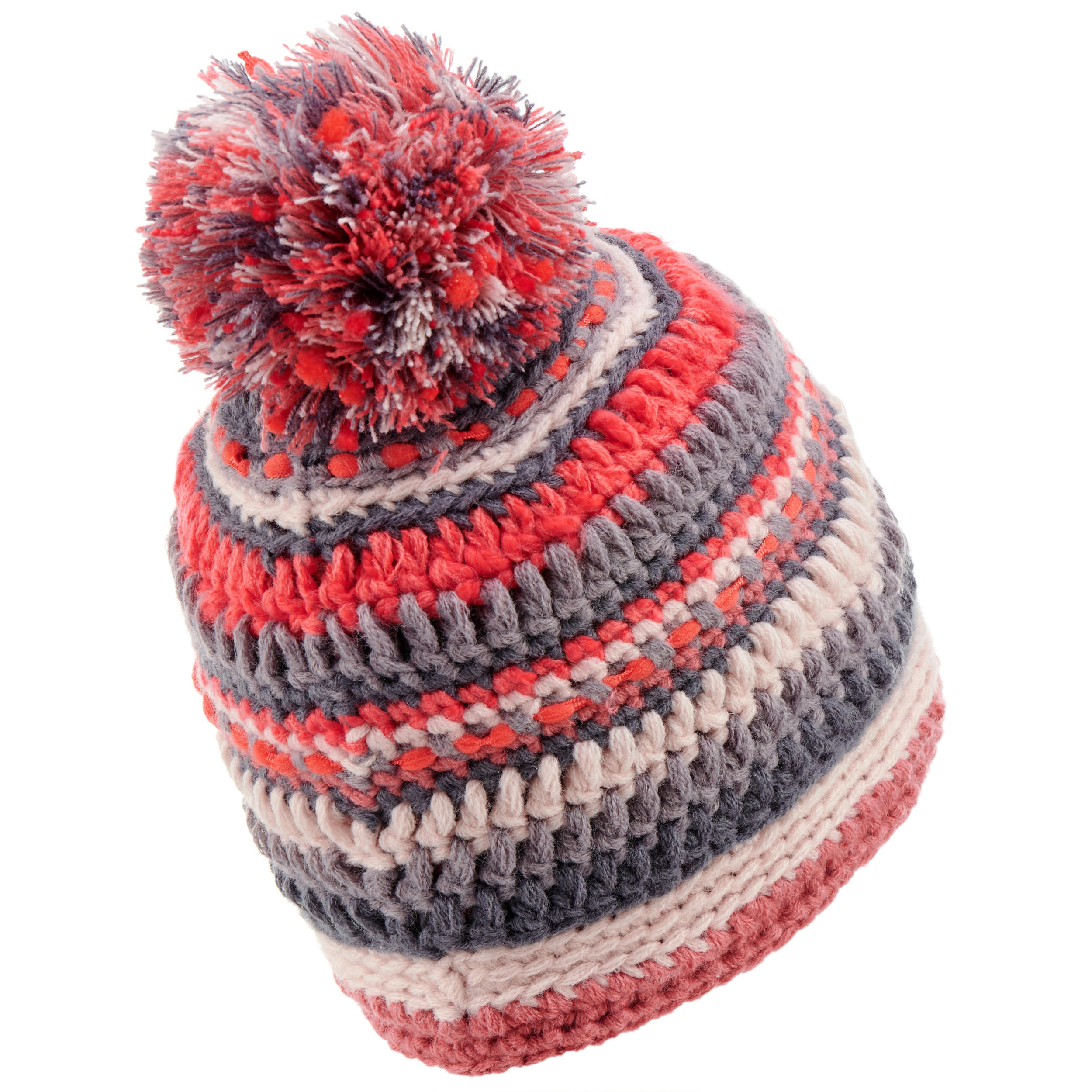 KIDS’ SKI HAT - MIXYARN - VIOLET PINK 5/7