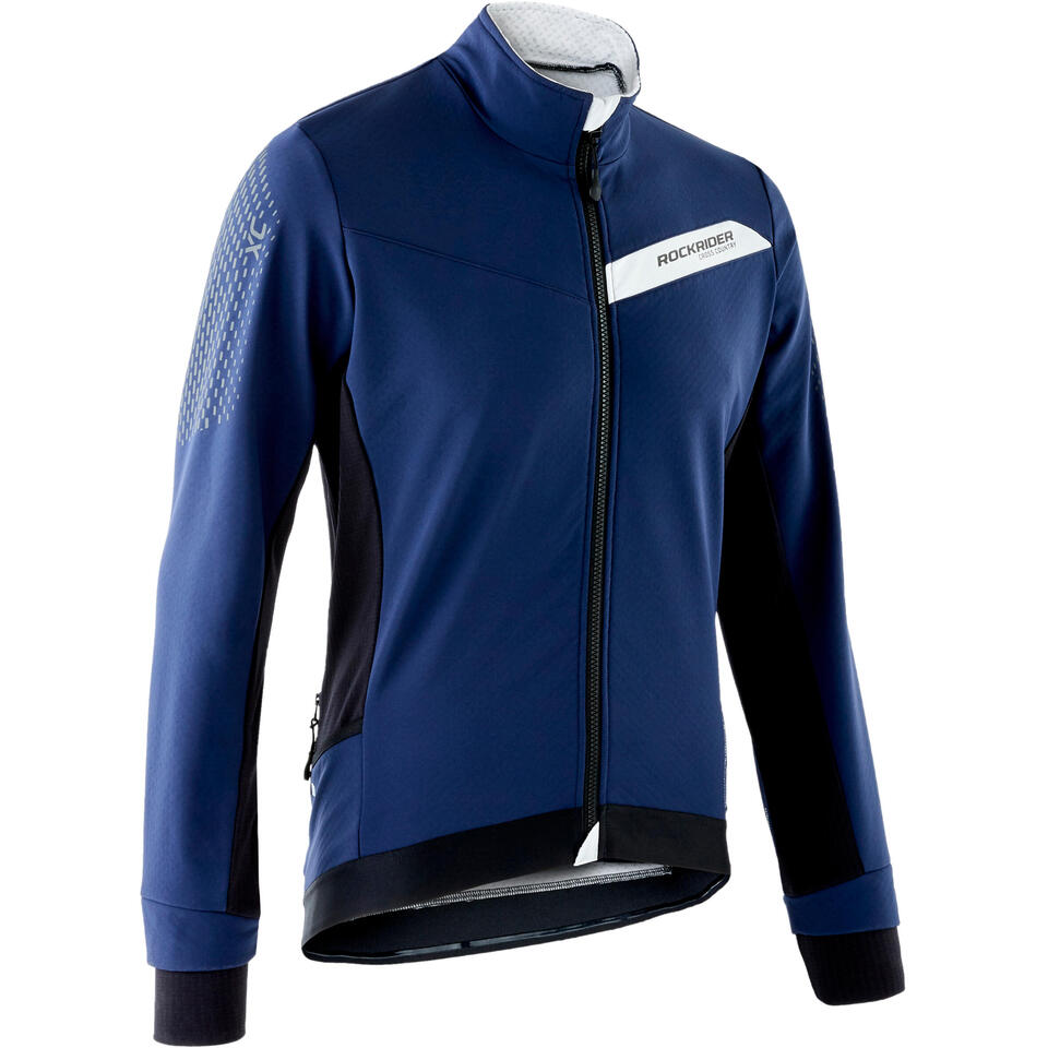 Oferta - ROCKRIDER chaqueta MTB de invierno XC azul/amarillo o en  negro/amarillo