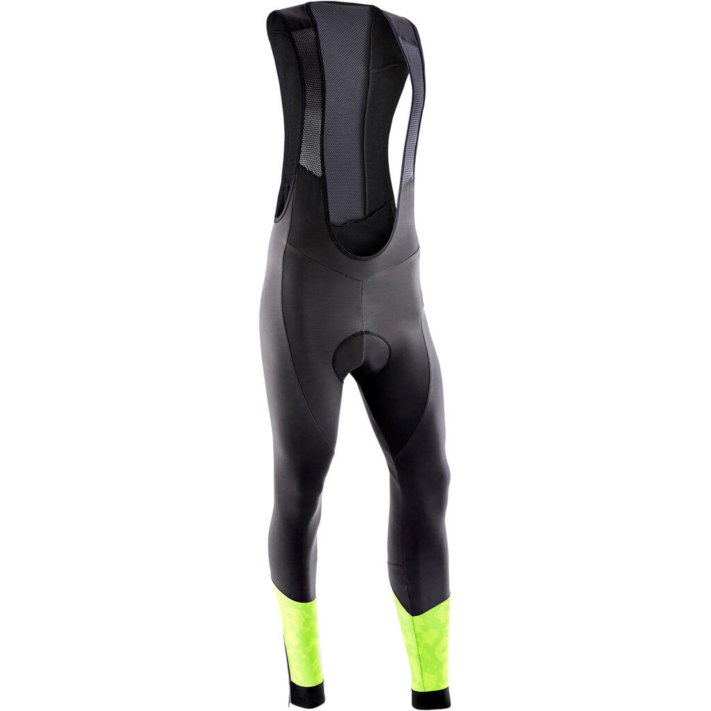 Men's Mountain Bike Touring Tights ST 500 - Black/Yellow