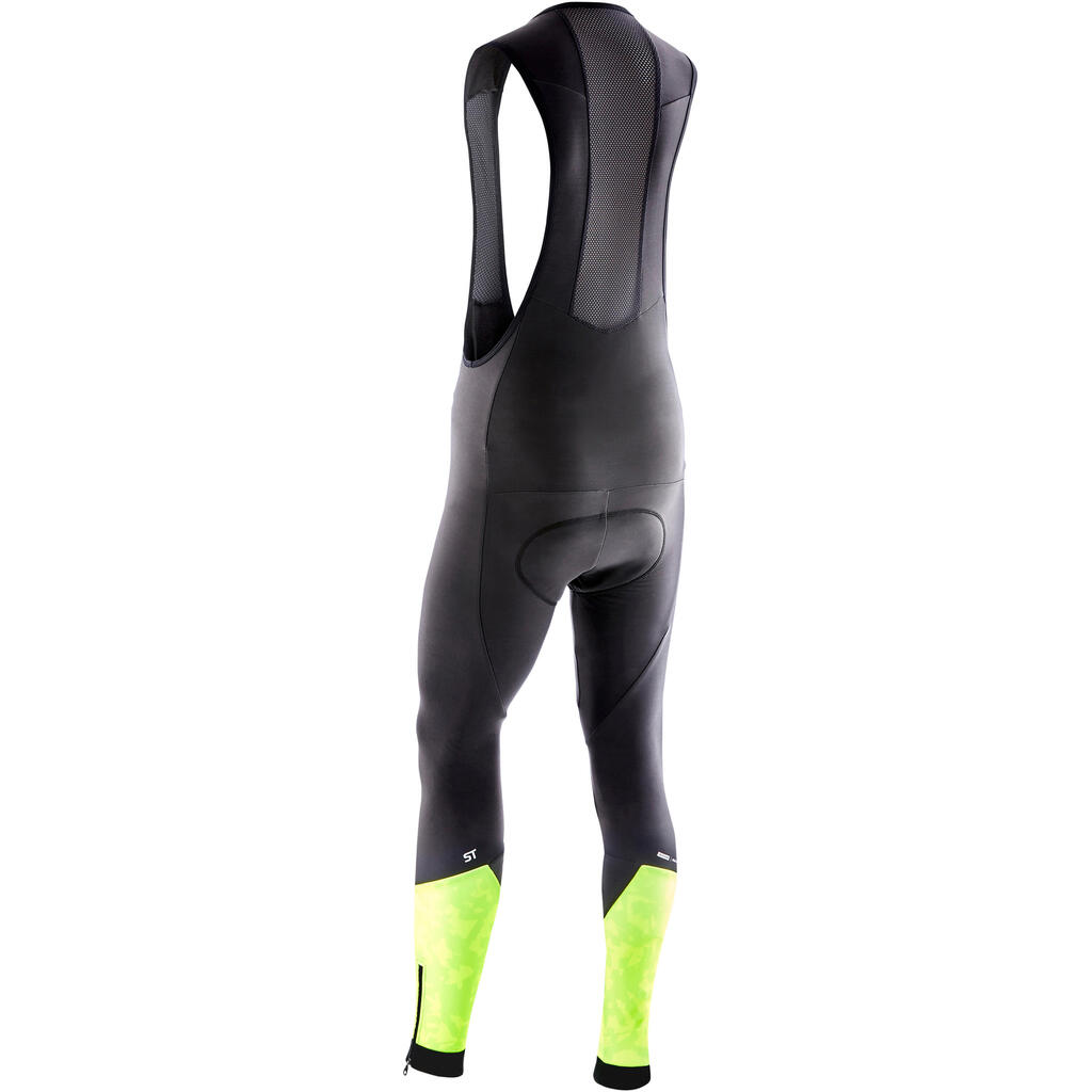 Men's Mountain Bike Touring Tights ST 500 - Black/Yellow