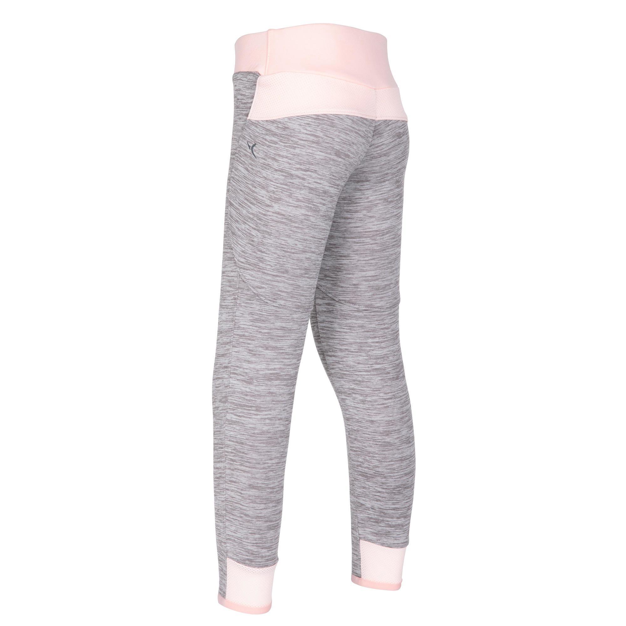 grey and pink gym leggings
