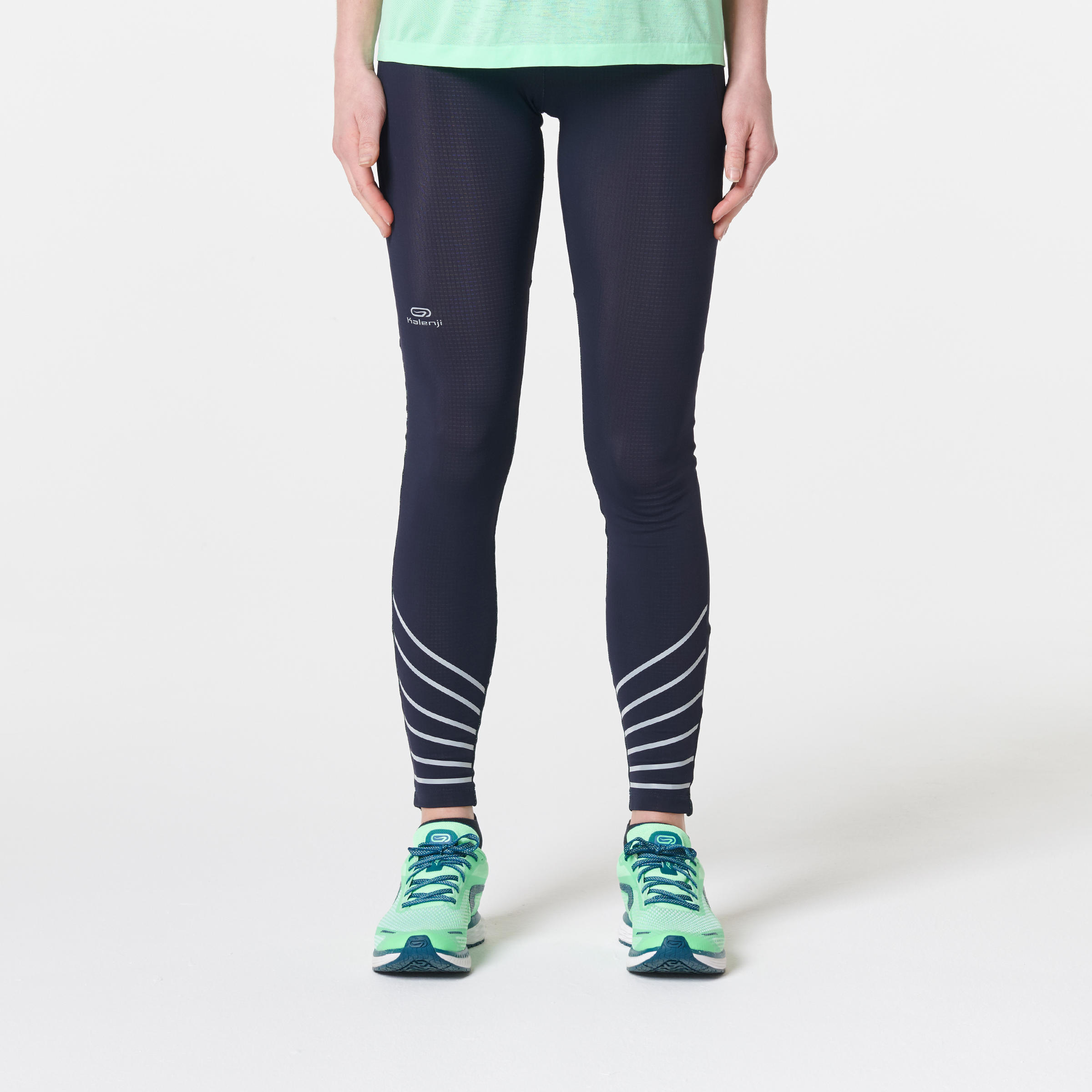 RUNNING TIGHTS KIPRUN WARM - DARK BLUE 