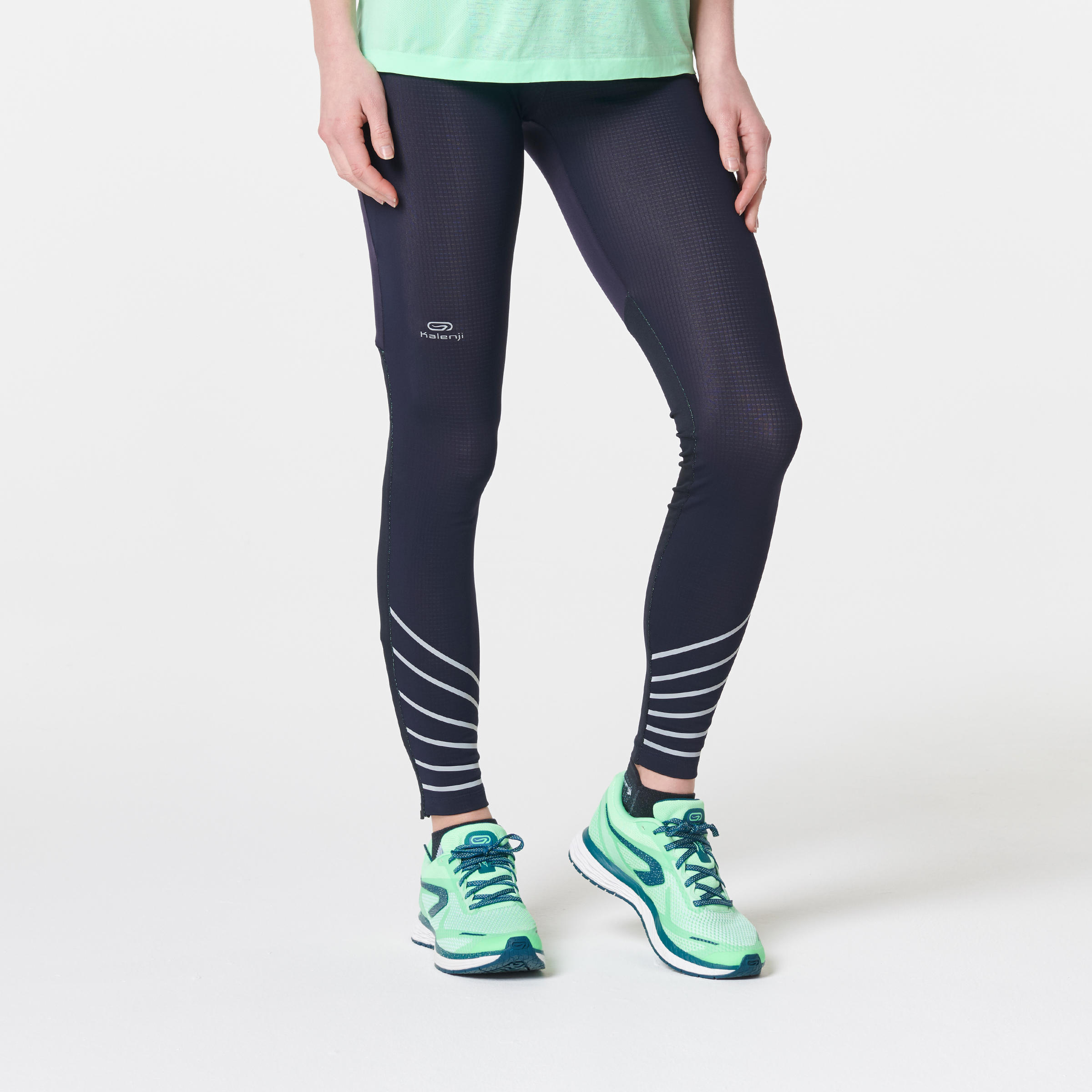 RUNNING TIGHTS KIPRUN WARM - DARK BLUE 
