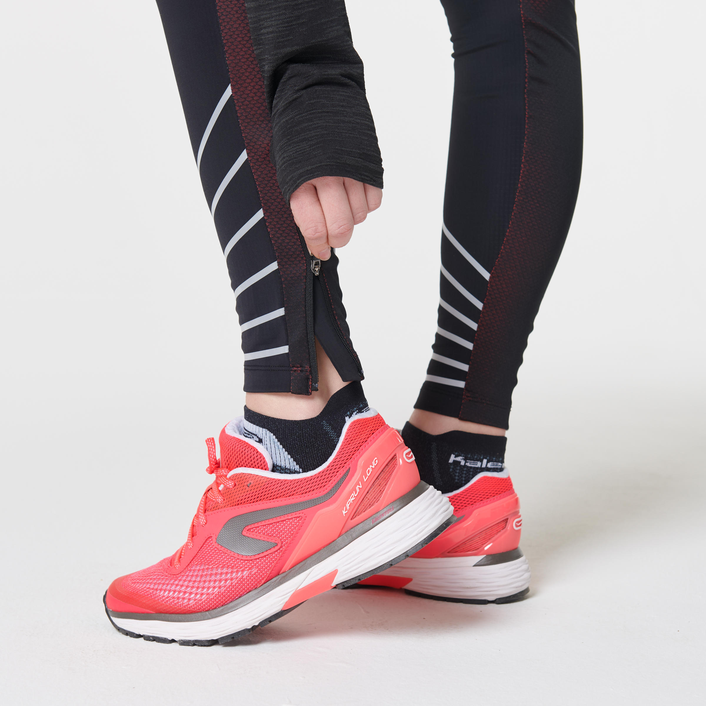 WOMEN'S RUNNING TIGHTS KIPRUN WARM - BLACK 13/14