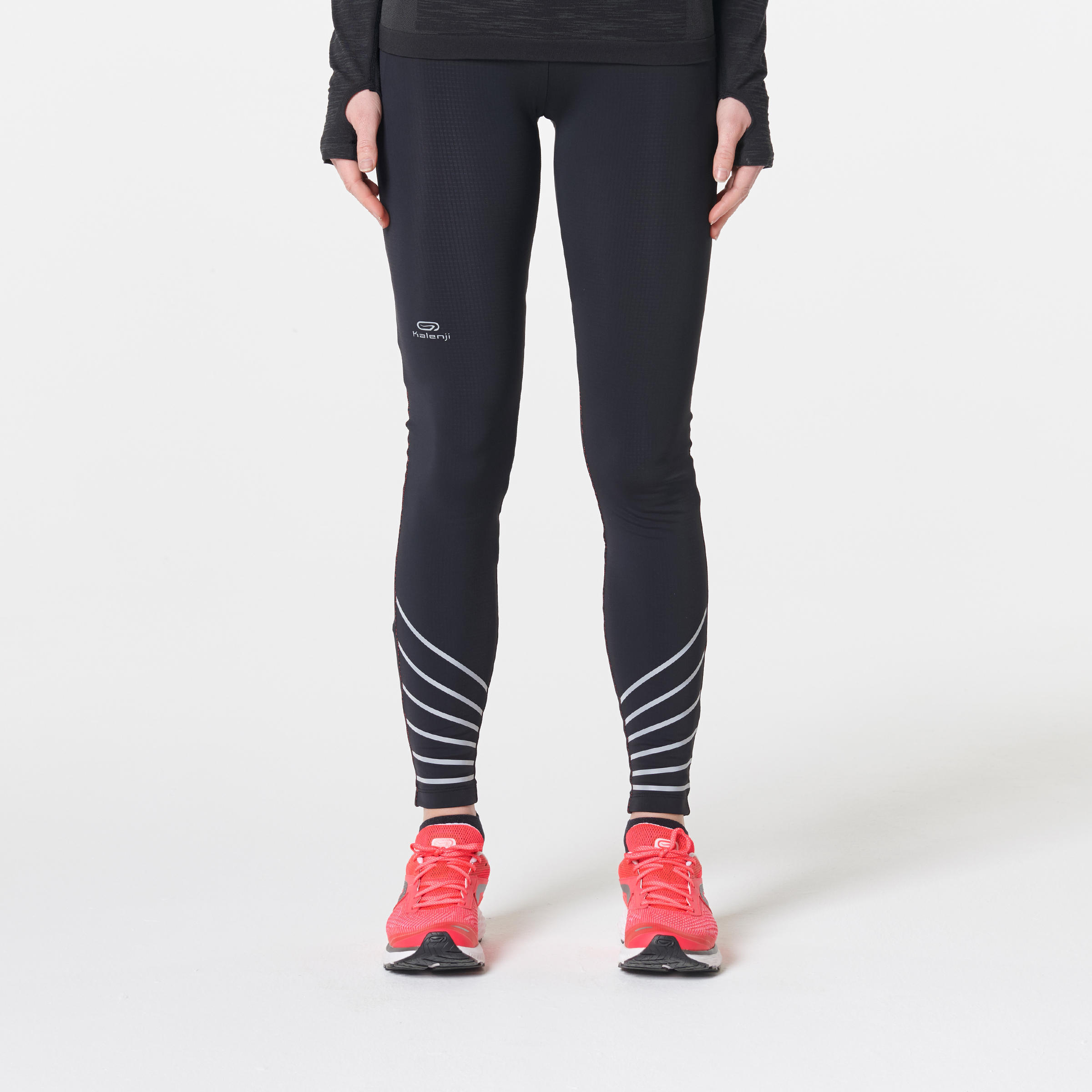 WOMEN'S RUNNING TIGHTS KIPRUN WARM - BLACK 2/14