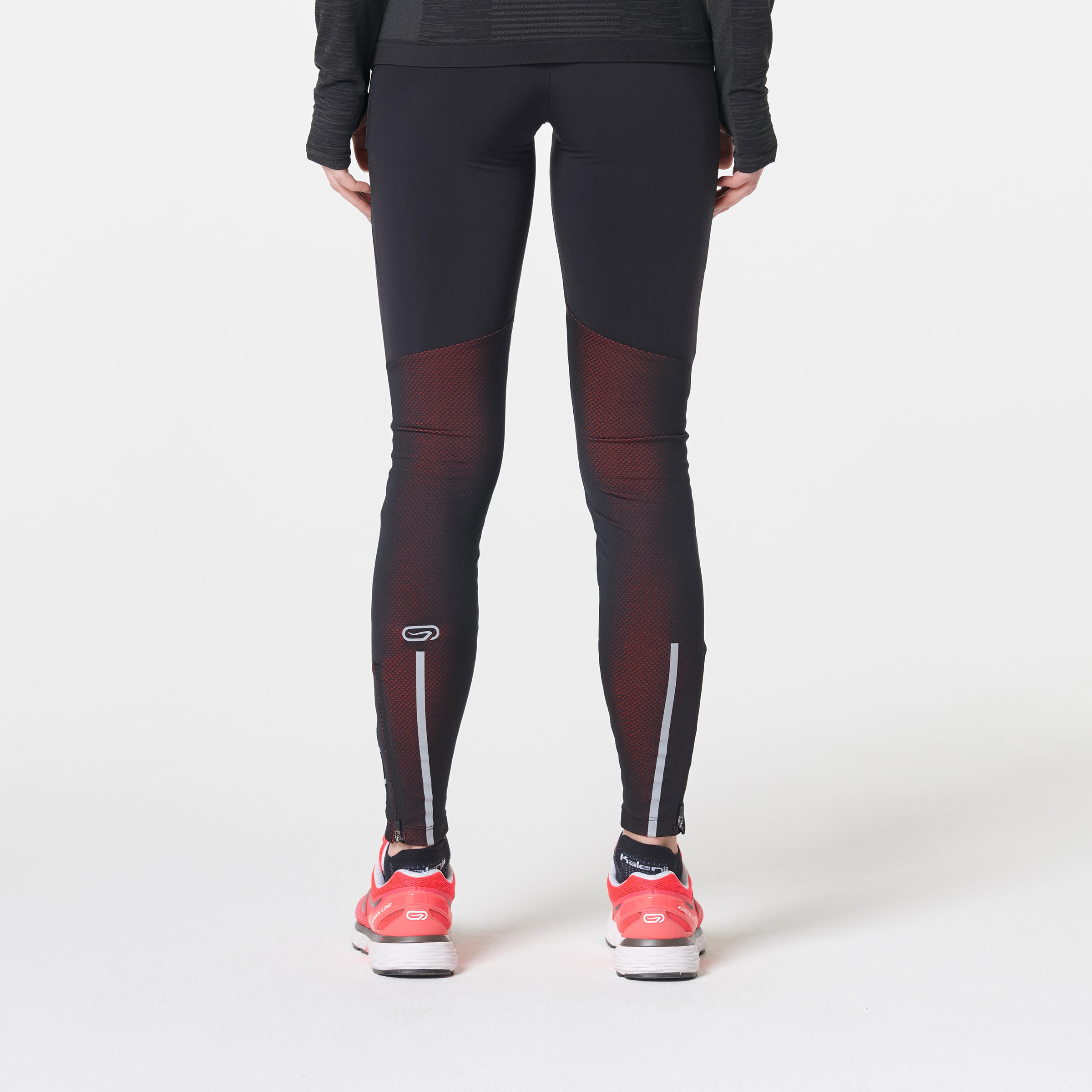 WOMEN'S RUNNING TIGHTS KIPRUN WARM - BLACK 3/14