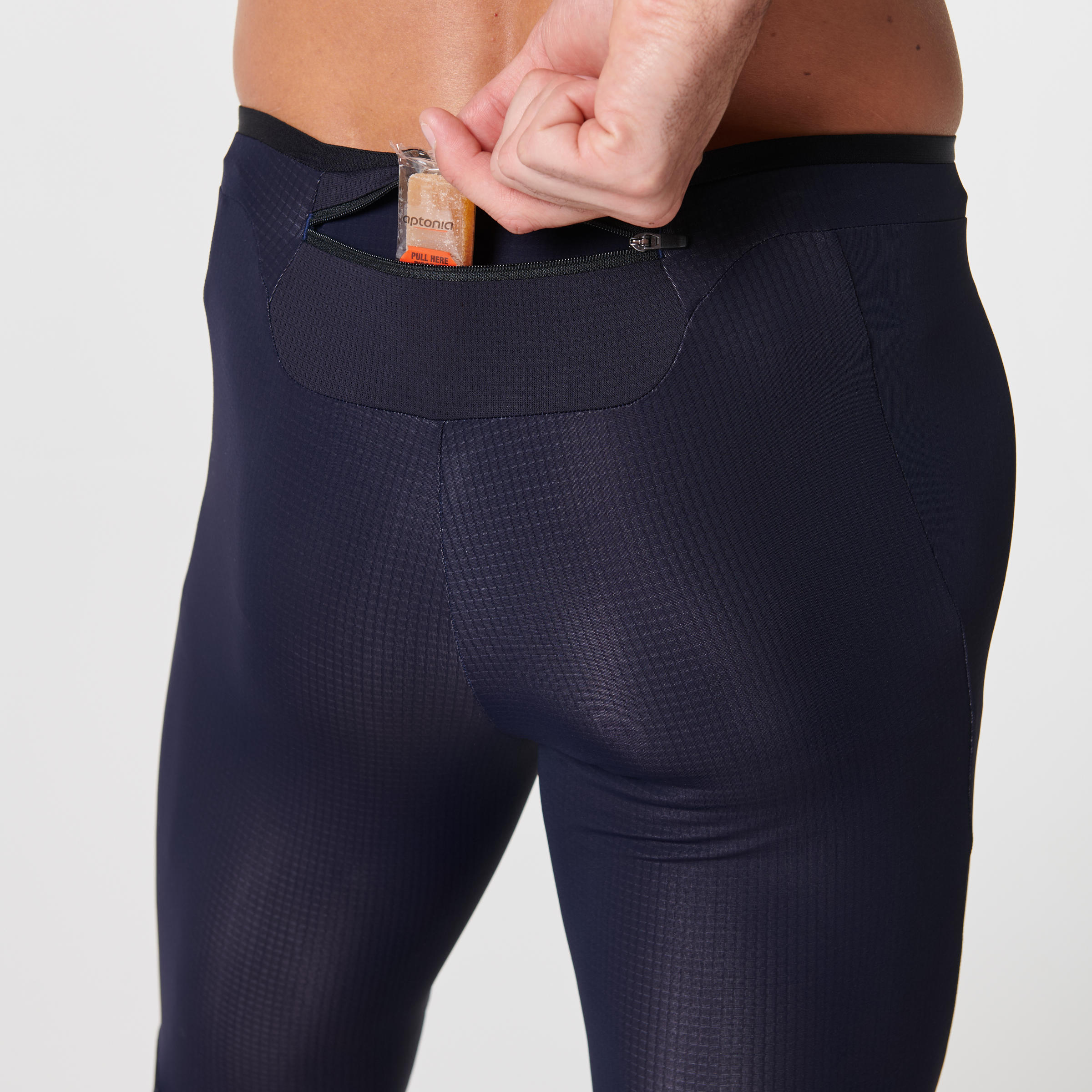 MEN'S RUNNING TIGHTS KIPRUN WARM - BLACK BLUE 2/8