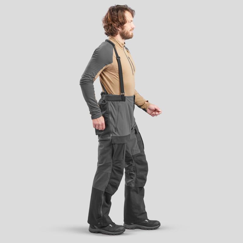 Pantalon Călduros Impermeabil Trekking ARCTIC 900 Negru Adulți