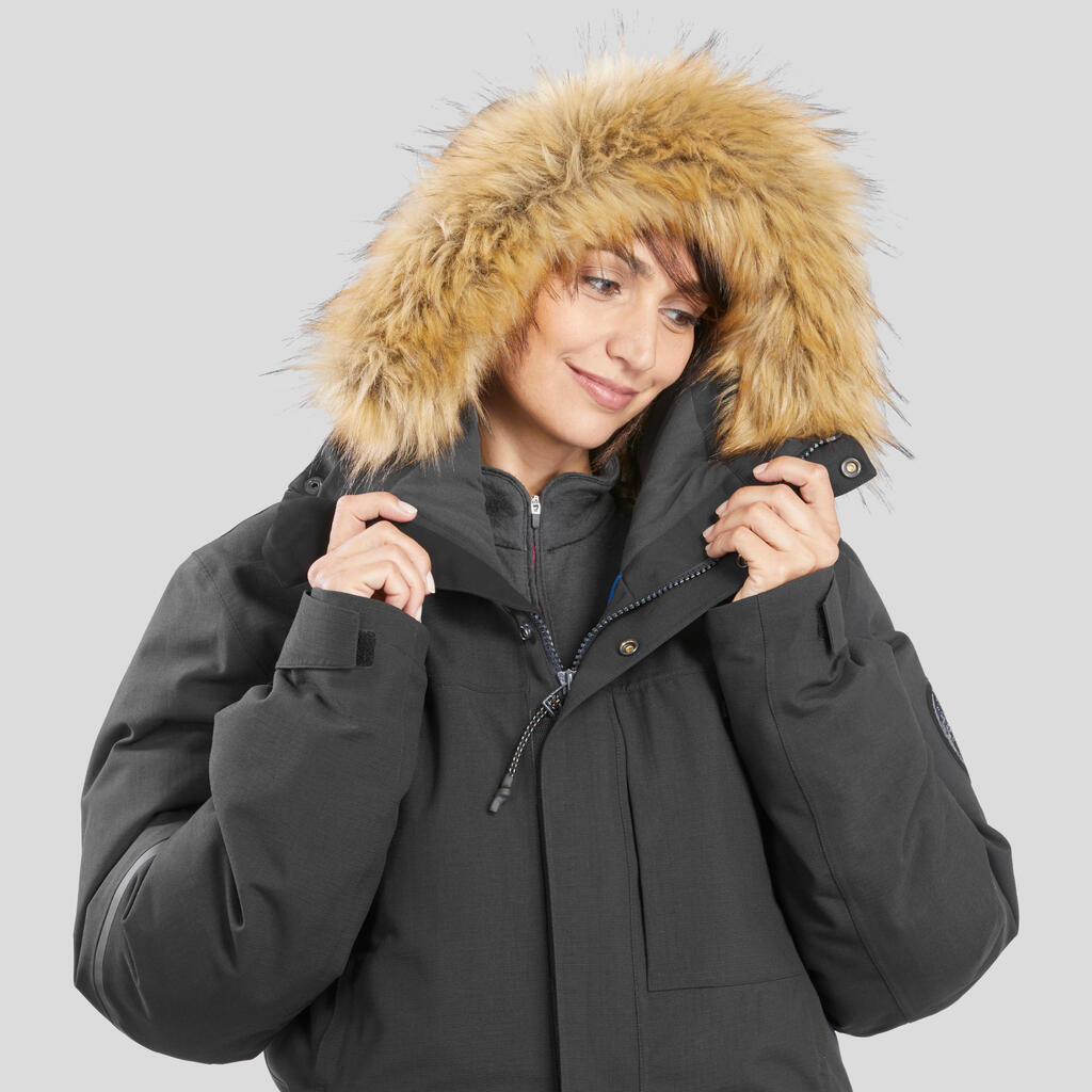 Nepremokavá trekingová dlhá bunda - parka ARCTIC 900 -30 °C unisex