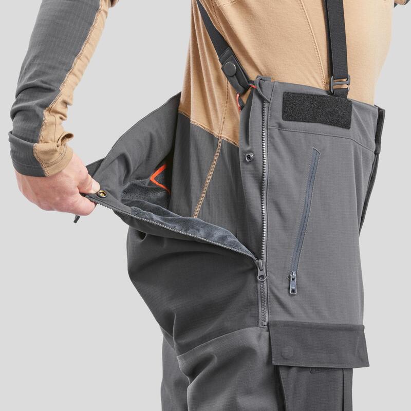 Pantalon Călduros Impermeabil Trekking ARCTIC 900 Negru Adulți