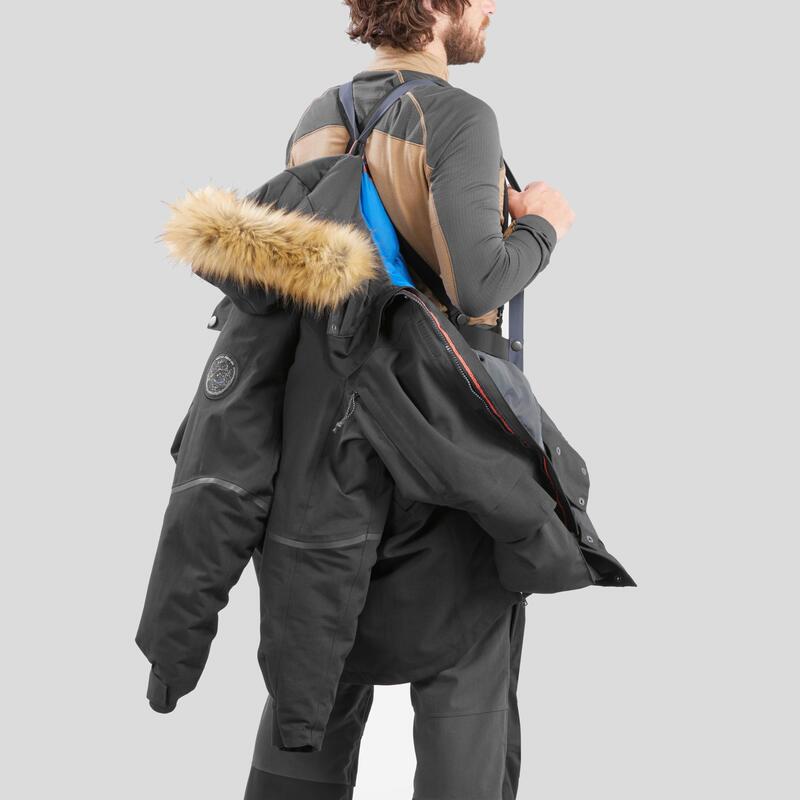 Geacă Parka Impermeabilă Trekking Arctic 900 XWARM -30°C Negru Adulți