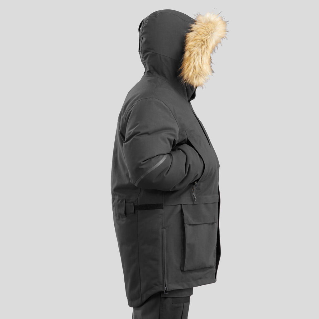 Nepremokavá trekingová dlhá bunda - parka ARCTIC 900 -30 °C unisex