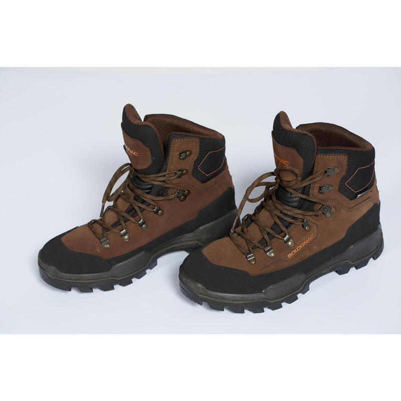 CHAUSSURES CHASSE IMPERMEABLES RESISTANTES MARRON CROSSHUNT 500