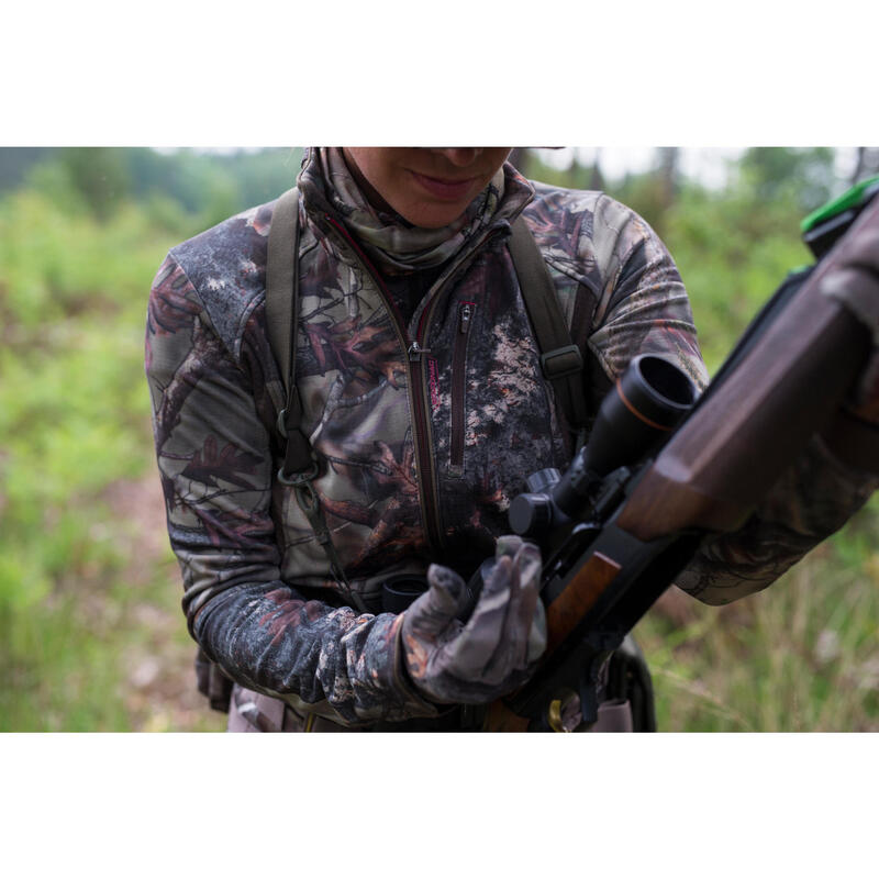 Jagdjacke Damen 500 leise, camouflage