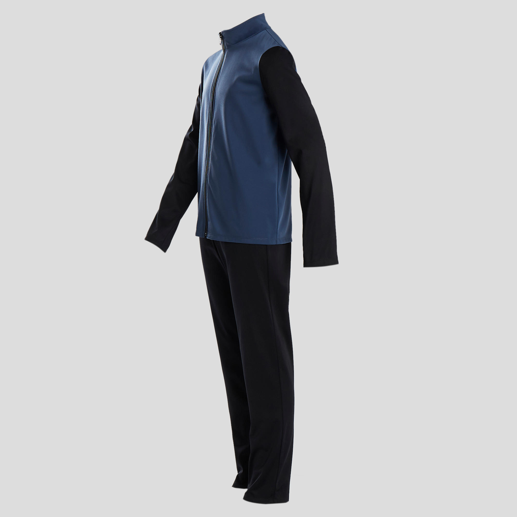 Boys' Warm Breathable Synthetic Gym Tracksuit Gym'y S500 - Grey 2/6