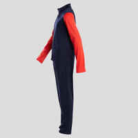 Kids' Synthetic Breathable Tracksuit Gym'Y - Navy/Red