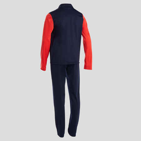 Kids' Synthetic Breathable Tracksuit Gym'Y - Navy/Red