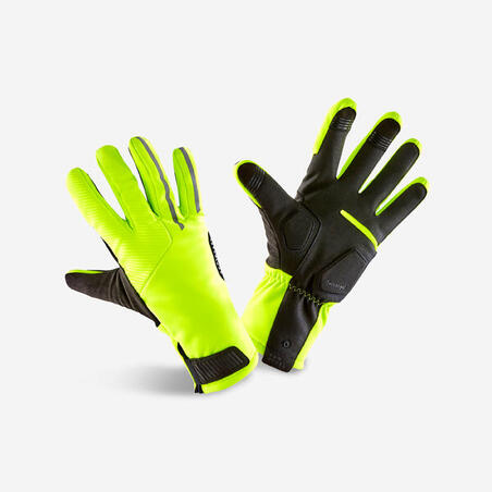 Зимові рукавички 900 для велоспорту - Неоново-жовті